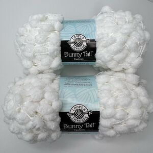 Loops & Threads Bunny Tail Fashion 2 Skeins 54 yds 3 oz Each White Polyester New